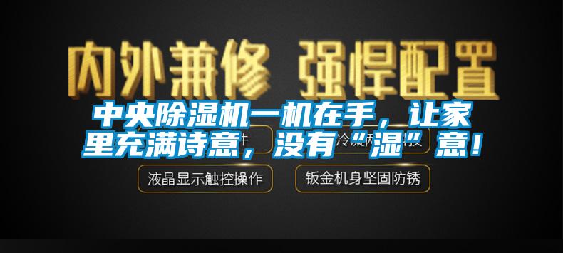 中央除濕機(jī)一機(jī)在手，讓家里充滿詩意，沒有“濕”意！