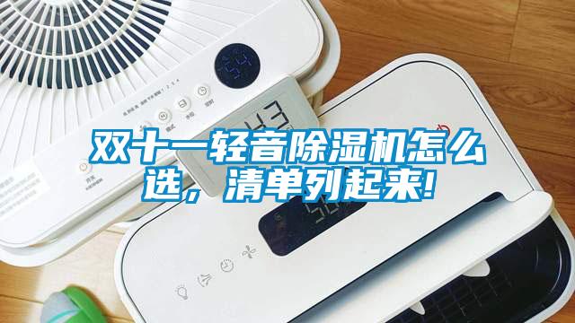 雙十一輕音除濕機(jī)怎么選，清單列起來!