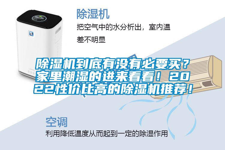 除濕機(jī)到底有沒有必要買？家里潮濕的進(jìn)來看看！2022性價(jià)比高的除濕機(jī)推薦！