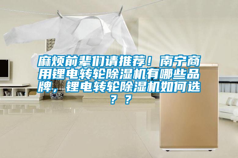 麻煩前輩們請推薦！南寧商用鋰電轉輪除濕機有哪些品牌，鋰電轉輪除濕機如何選？？